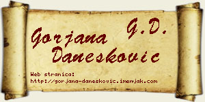 Gorjana Danesković vizit kartica